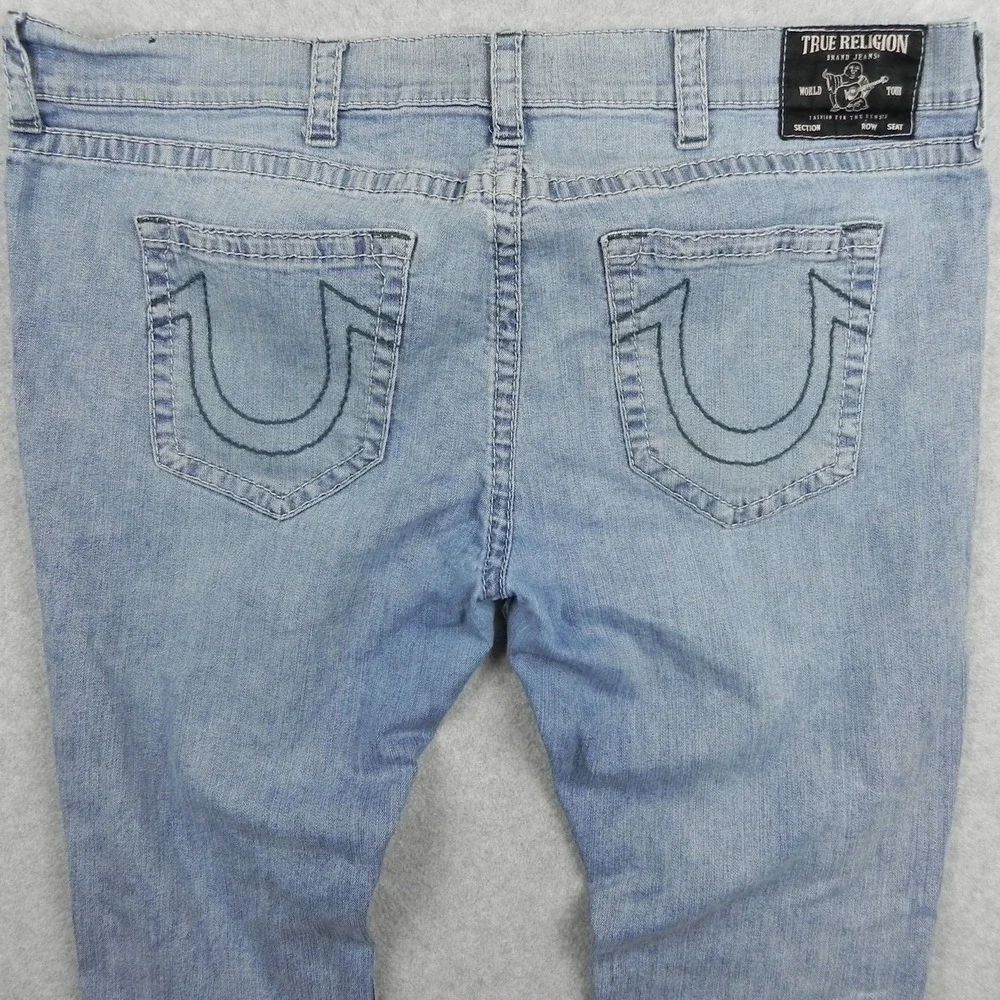 True Religion Jeans Mens 44 World Tour Rocco Relaxed Skinny Stretch Denim Blue